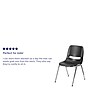 Flash Furniture HERCULES Series Plastic Shell Stack Chair, Black/Chrome (RUT18BKCHR)~#|#~sp137199542_sc7