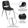 Flash Furniture HERCULES Series Plastic Shell Stack Chair, Black/Chrome (RUT18BKCHR)~#|#~sp137199543_sc7