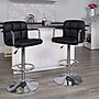 Flash Furniture Contemporary Vinyl Adjustable Height Barstool with Back, Black, 2-Pieces (2CH102029BKGG)~#|#~sp137199547_sc7