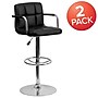 Flash Furniture Contemporary Vinyl Adjustable Height Barstool with Back, Black, 2-Pieces (2CH102029BKGG)~#|#~sp137199549_sc7