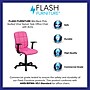 Flash Furniture Clayton Vinyl Swivel Mid-Back Quilted Task Office Chair, Pink (GO16911PINKA)~#|#~sp137199646_sc7
