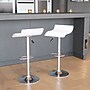 Flash Furniture Contemporary Vinyl Adjustable Height Barstool with Back, White, 2-Pieces (2DS801CONTWHGG)~#|#~sp137199749_sc7