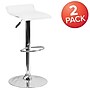 Flash Furniture Contemporary Vinyl Adjustable Height Barstool with Back, White, 2-Pieces (2DS801CONTWHGG)~#|#~sp137199750_sc7