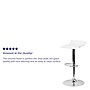 Flash Furniture Contemporary Vinyl Adjustable Height Barstool with Back, White, 2-Pieces (2DS801CONTWHGG)~#|#~sp137199752_sc7