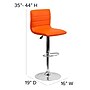 Flash Furniture Contemporary Vinyl Adjustable Counter Height Swivel Stool with Back, Orange, 2-Pieces (2CH920231ORGGG)~#|#~sp137199864_sc7