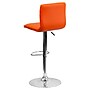Flash Furniture Contemporary Vinyl Adjustable Counter Height Swivel Stool with Back, Orange, 2-Pieces (2CH920231ORGGG)~#|#~sp137199865_sc7