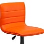 Flash Furniture Contemporary Vinyl Adjustable Counter Height Swivel Stool with Back, Orange, 2-Pieces (2CH920231ORGGG)~#|#~sp137199866_sc7