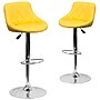 Flash Furniture Contemporary Vinyl Adjustable Height Barstool with Back, Yellow, 2-Pieces (2CH82028AYELGG)~#|#~sp137199888_sc7