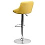 Flash Furniture Contemporary Vinyl Adjustable Height Barstool with Back, Yellow, 2-Pieces (2CH82028AYELGG)~#|#~sp137199894_sc7