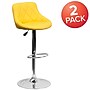 Flash Furniture Contemporary Vinyl Adjustable Height Barstool with Back, Yellow, 2-Pieces (2CH82028AYELGG)~#|#~sp137200083_sc7
