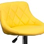 Flash Furniture Contemporary Vinyl Adjustable Height Barstool with Back, Yellow, 2-Pieces (2CH82028AYELGG)~#|#~sp137200087_sc7