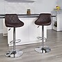 Flash Furniture Contemporary Vinyl Adjustable Height Barstool with Back, Brown, 2-Pieces (2CH82028ABRNGG)~#|#~sp137200153_sc7