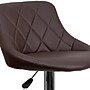 Flash Furniture Contemporary Vinyl Adjustable Height Barstool with Back, Brown, 2-Pieces (2CH82028ABRNGG)~#|#~sp137200226_sc7