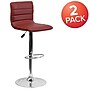 Flash Furniture Contemporary Vinyl Barstool, Adjustable Height, Burgundy, 2-Pieces (2CH920231BURGGG)~#|#~sp137200302_sc7