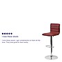 Flash Furniture Contemporary Vinyl Barstool, Adjustable Height, Burgundy, 2-Pieces (2CH920231BURGGG)~#|#~sp137200304_sc7