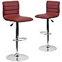 Flash Furniture Contemporary Vinyl Barstool, Adjustable Height, Burgundy, 2-Pieces (2CH920231BURGGG)~#|#~sp137200405_sc7