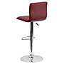 Flash Furniture Contemporary Vinyl Barstool, Adjustable Height, Burgundy, 2-Pieces (2CH920231BURGGG)~#|#~sp137200409_sc7