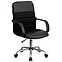 Flash Furniture Manor Ergonomic LeatherSoft/Mesh Swivel Mid-Back Task Office Chair, Black (LFW61B2)~#|#~sp137200457_sc7