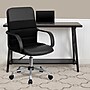 Flash Furniture Manor Ergonomic LeatherSoft/Mesh Swivel Mid-Back Task Office Chair, Black (LFW61B2)~#|#~sp137200459_sc7
