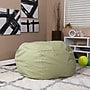 Flash Furniture Cotton Twill Oversized Dot Bean Bag Chair, Green (DGBEANLGDTGN)~#|#~sp137200527_sc7