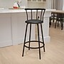 Flash Furniture Transitional Vinyl Swivel Barstool, Black (YBYJ909KD)~#|#~sp137201337_sc7