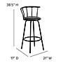 Flash Furniture Transitional Vinyl Swivel Barstool, Black (YBYJ909KD)~#|#~sp137201342_sc7