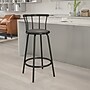 Flash Furniture Transitional Vinyl Swivel Barstool, Black (YBYJ909KD)~#|#~sp137201343_sc7
