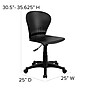 Flash Furniture Sorho Armless Plastic Swivel Mid-Back Task Office Chair, Black (RUTA103BK)~#|#~sp137201373_sc7