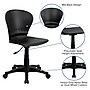 Flash Furniture Sorho Armless Plastic Swivel Mid-Back Task Office Chair, Black (RUTA103BK)~#|#~sp137201470_sc7
