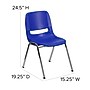 Flash Furniture HERCULES Series Plastic Shell Kid's Stacking Chair, Navy/Chrome (RUT14NVYCHR)~#|#~sp137201489_sc7