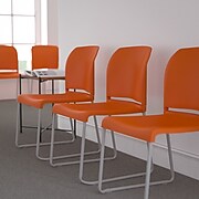 Flash Furniture Hercules Plastic Stack Chair, Orange (RUT238AORGG)