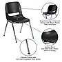 Flash Furniture HERCULES Series Plastic Shell Kid's Stacking Chair, Black/Chrome (RUT16BKCHR)~#|#~sp137201828_sc7