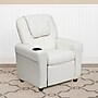 Flash Furniture Contemporary Vinyl Kids Recliner with Cup Holder and Headrest, White (DGULTKIDWHITE)~#|#~sp137201891_sc7