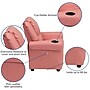 Flash Furniture Contemporary Vinyl Kids Recliner with Cup Holder and Headrest, Pink (DGULTKIDPINK)~#|#~sp137201918_sc7
