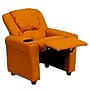 Flash Furniture Contemporary Vinyl Kids Recliner with Cup Holder and Headrest, Orange (DGULTKIDORANGE)~#|#~sp137201923_sc7