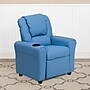 Flash Furniture Contemporary Vinyl Kids Recliner with Cup Holder and Headrest, Light Blue (DGULTLTBLUE)~#|#~sp137201925_sc7