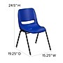 Flash Furniture HERCULES Series Plastic Kid's Shell Stack Chair, Navy/Black (RUT14NVYBK)~#|#~sp137201976_sc7
