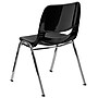 Flash Furniture HERCULES Series Plastic Shell Kid's Stacking Chair, Black/Chrome (RUT14BKCHR)~#|#~sp137202044_sc7