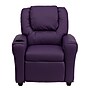 Flash Furniture Contemporary Vinyl Kids Recliner with Cup Holder and Headrest. Purple (DGUTLKIDPUR)~#|#~sp137202304_sc7