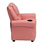 Flash Furniture Contemporary Vinyl Kids Recliner with Cup Holder and Headrest, Pink (DGULTKIDPINK)~#|#~sp137202307_sc7