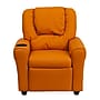 Flash Furniture Contemporary Vinyl Kids Recliner with Cup Holder and Headrest, Orange (DGULTKIDORANGE)~#|#~sp137202311_sc7