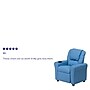 Flash Furniture Contemporary Vinyl Kids Recliner with Cup Holder and Headrest, Light Blue (DGULTLTBLUE)~#|#~sp137202314_sc7