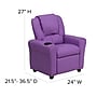 Flash Furniture Contemporary Vinyl Kids Recliner with Cup Holder and Headrest, Lavender (DGULTKIDLAV)~#|#~sp137202323_sc7