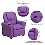 Flash Furniture Contemporary Vinyl Kids Recliner with Cup Holder and Headrest, Lavender (DGULTKIDLAV)~#|#~sp137202325_sc7