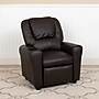 Flash Furniture Contemporary Vinyl Kids Recliner with Cup Holder and Headrest, Brown (DGULTKIDBRN)~#|#~sp137202341_sc7