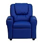 Flash Furniture Contemporary Vinyl Kids Recliner with Cup Holder and Headrest, Blue (DGULTKIDBLUE)~#|#~sp137202351_sc7