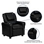 Flash Furniture Contemporary Vinyl Kids Recliner with Cup Holder and Headrest, Black (DGUTLKIDBK)~#|#~sp137202355_sc7