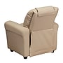 Flash Furniture Contemporary Vinyl Kids Recliner with Cup Holder and Headrest, Beige (DGULTKIDBGE)~#|#~sp137202368_sc7