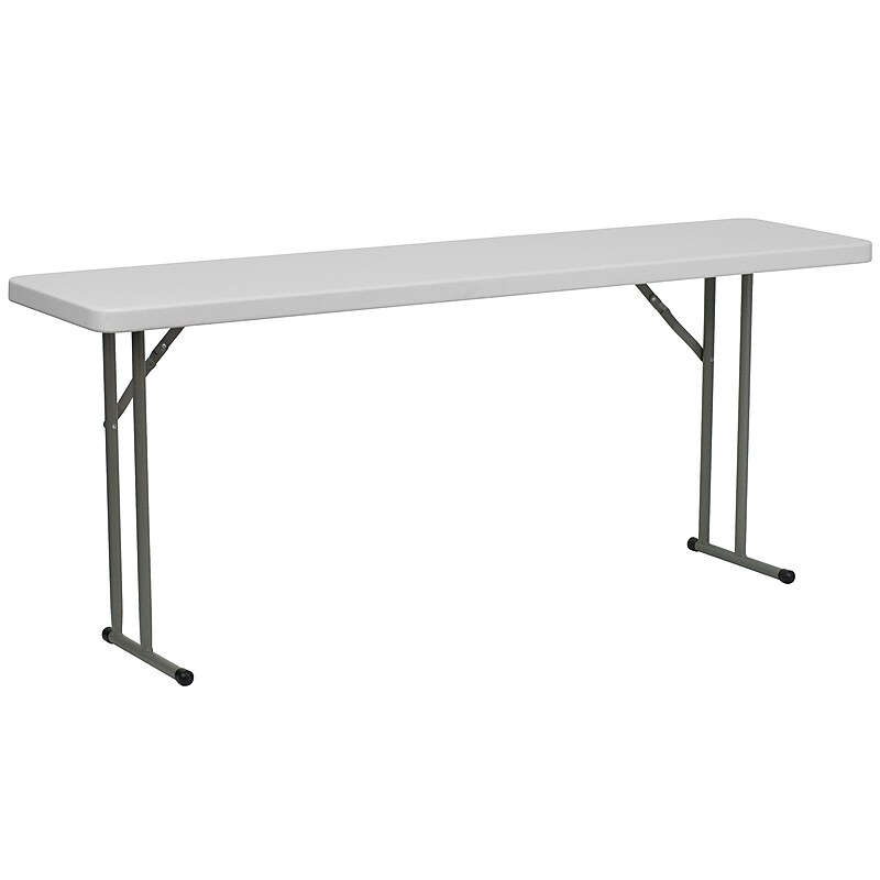 Flash Furniture Elon Folding Table, 72" x 18", Granite White (DADYCZ180GW) image 1