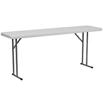 Flash Furniture Folding Table, 72" x 18", White (DAD-YCZ-180-GW-GG)